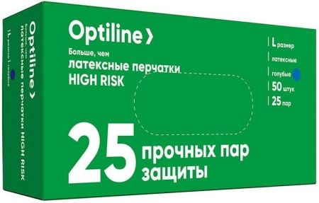 Перчатки латексные HIGH RISK размер L, 13 грамм, 50 штук в упаковке