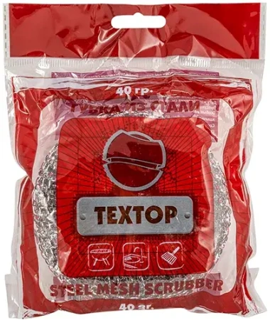 Губка металлическая 40 грамм Textop