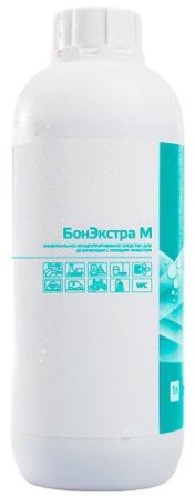 Универсальное концентрированное дезинфицирующее и моющее средство БонЭкстра М, 1 литр