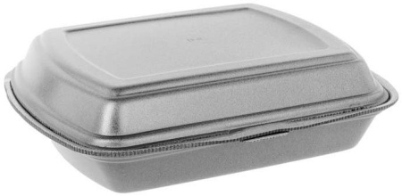 Ланч-бокс ВПС 1-секция, 257х206х(35+30) мм черный ЮЖ, 200 штук