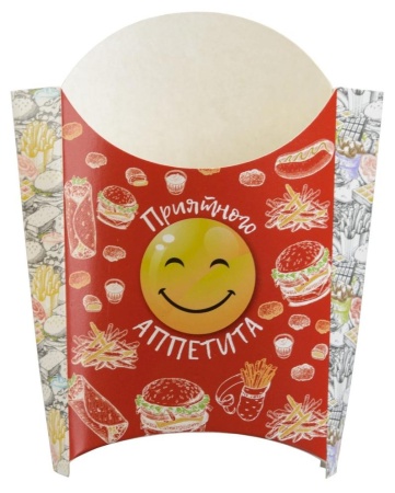 Коробка для картофеля фри "Smile", 120 г, в коробке 400 штук