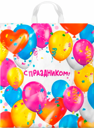 Пакет ПЭ с петлевой ручкой 38х42см (40) ПНД (Пати) Интерпак (х25/500)