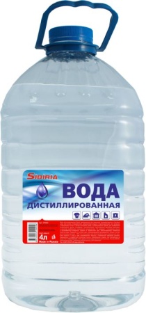 Вода дистиллированная Sibiria 4л
