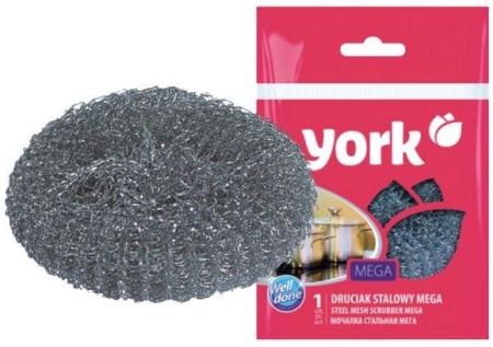 Губка металлическая York MEGA стальная 40 грамм