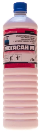 Средство для очистки и дезинфекции сантехники и кафельной плитки Мегасан М, 1 литр