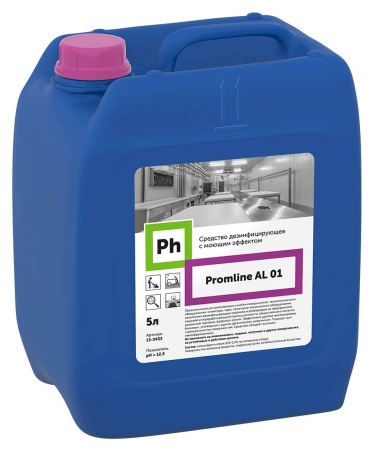 Средство дезинфицирующее Ph Promline AL 01 с моющим эффектом, 5 литров