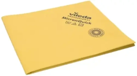 Салфетка хозяйственная из микроволокна Vileda (Виледа) Professional МикронКвик 38х40см, желтая, 5 штук в упаковке