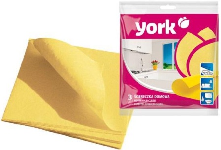 Салфетка York вискозная 35х35 см, 3 штуки в упаковке