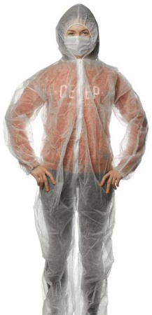 Комбинезон одноразовый Каспер размер XXL-XXXL, 25 г/м2, 10 штук в упаковке
