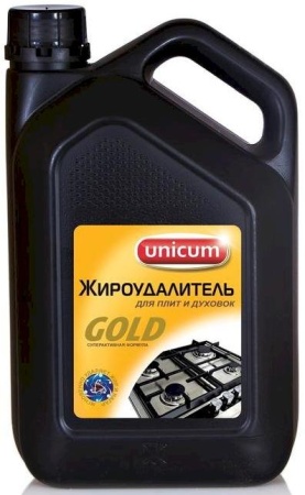 Средство для очистки грилей, плит, духовых шкафов от жира Unicum Gold, 3 литра
