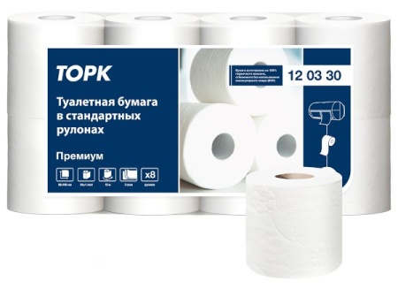 Туалетная бумага Tork Premium T4 120330 трехслойная белая 94 листа в рулоне